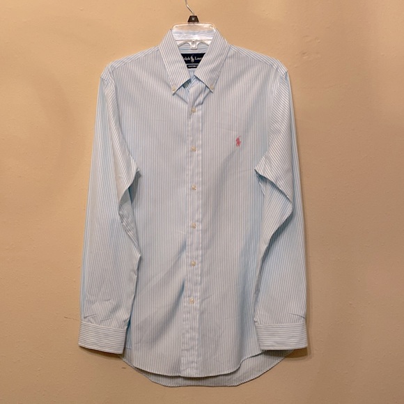 2 Ralph Lauren Custom Fit Dress Shirts 2 Shirt Bundle 15 32/33 - Picture 6 of 11